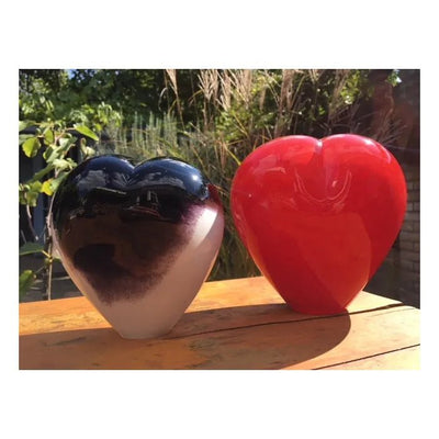 BIG HEART - Opaque Black - White 600ml - Memoriva