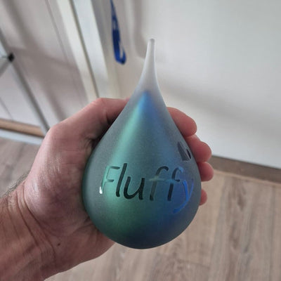 DRUPPEL Small Frosted | Blue - Green Fluffy - Memoriva