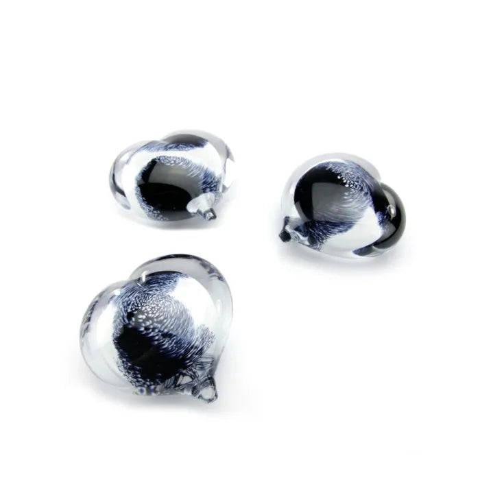 PEBBLE HEART – Black-White Opaque 20ml