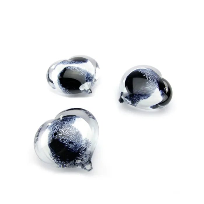 PEBBLE HEART – Black - White Opaque 20ml - Memoriva