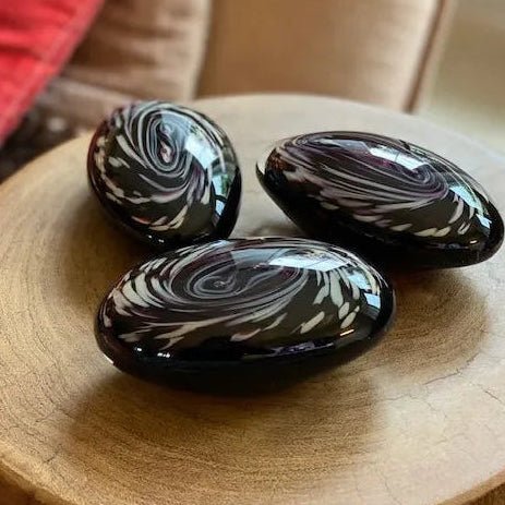 PEBBLE OVAAL MEDIUM – Aubergine - Taupe 100ml - Memoriva