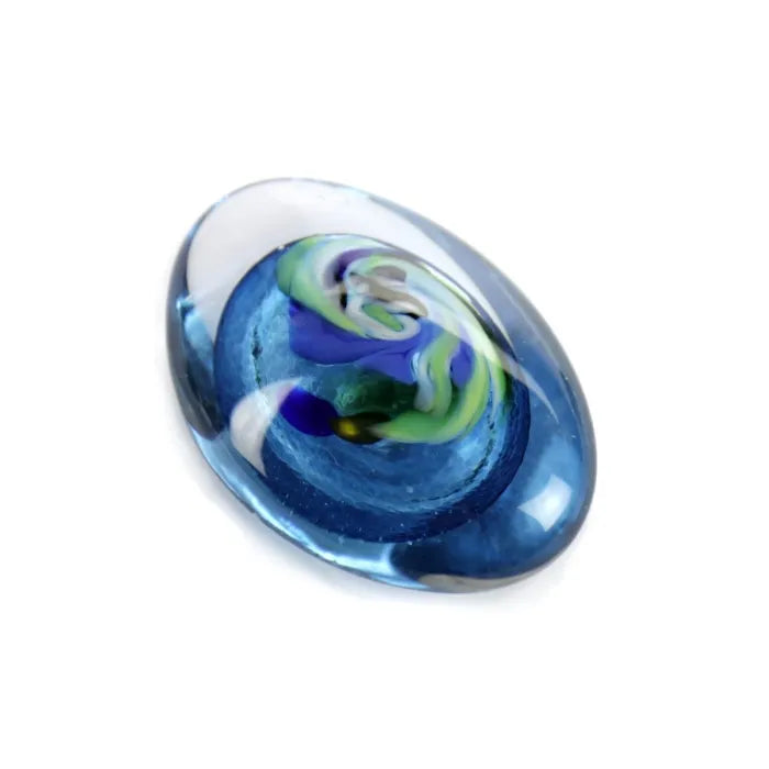 PEBBLE OVAAL – Blue Mixed 8cm