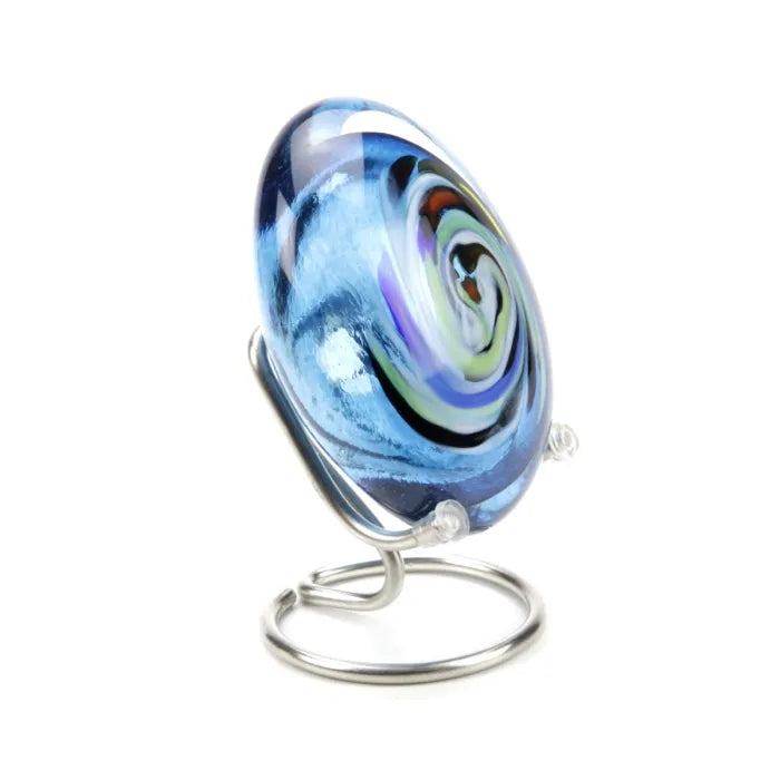 PEBBLE OVAAL – Blue Mixed 8cm