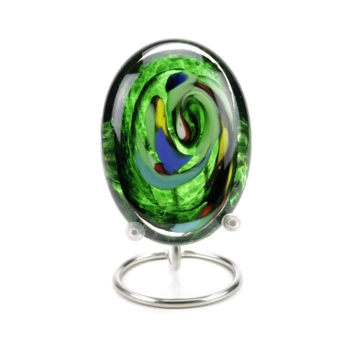 PEBBLE OVAAL – Groen 8cm