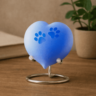 PEBBLE HEART | Baby Blue Frosted met pootjes– Small - Memoriva
