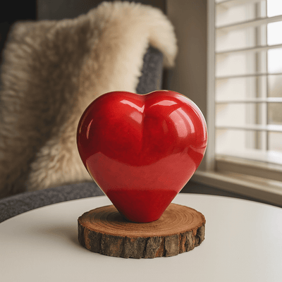 BIG HEART - Opaque Red 600ml - Memoriva