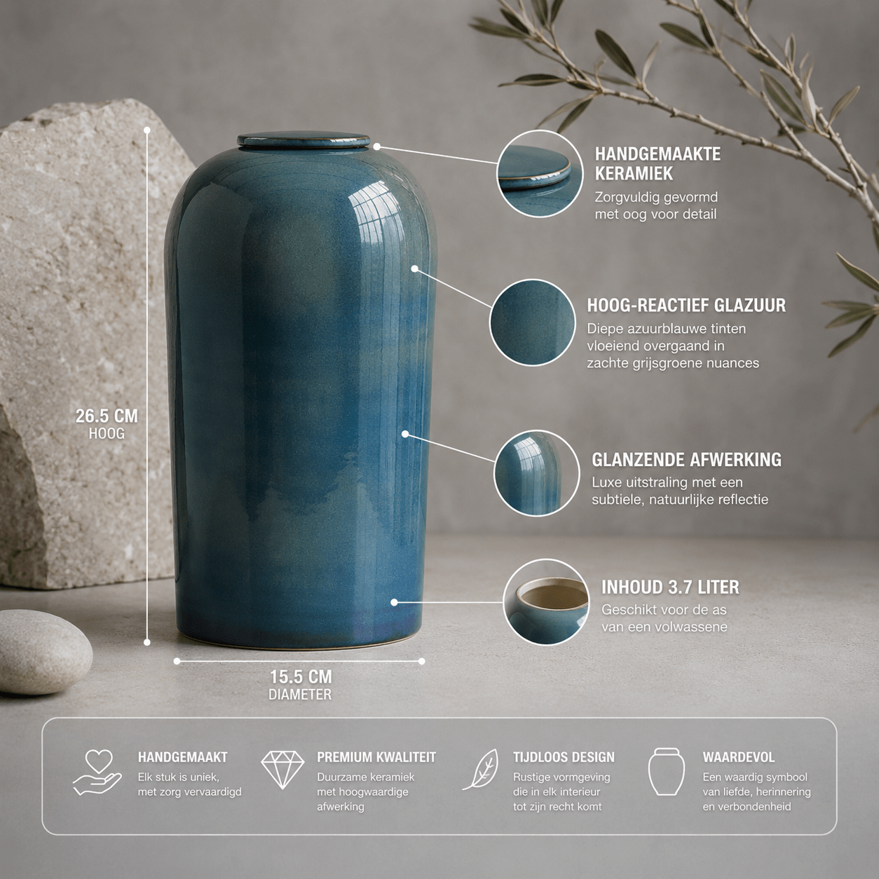 PELION Large - Groen & Blauw 3.7L - Memoriva