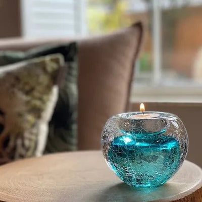 TEALIGHT – Krakele Tiffany - Blue 90ml - Memoriva