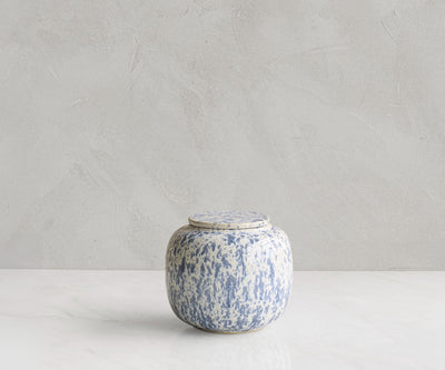SERES Small - Wit & Blauw gespikkeld keramiek 700ml