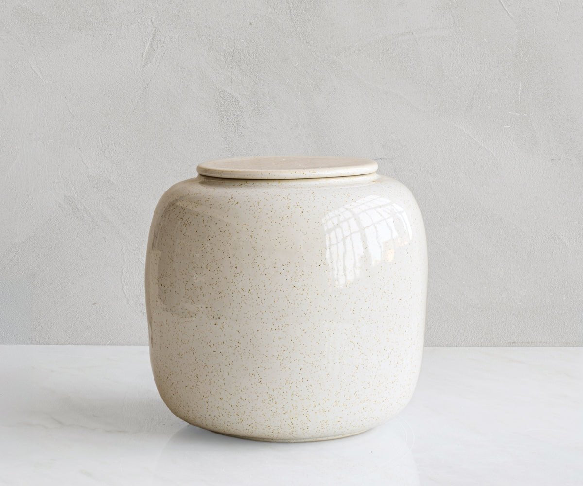 SERES Large - Wit gespikkeld keramiek 3.7L - Memoriva