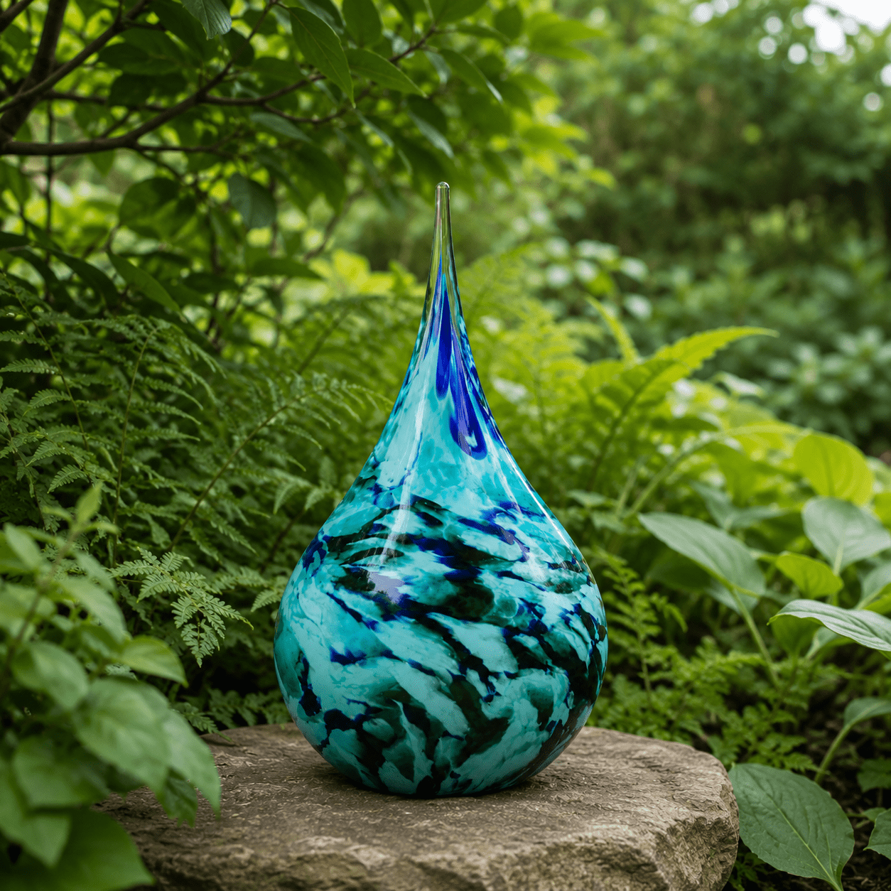 DRUPPEL Medium | Turquoise Blue Green White 280ml - Memoriva