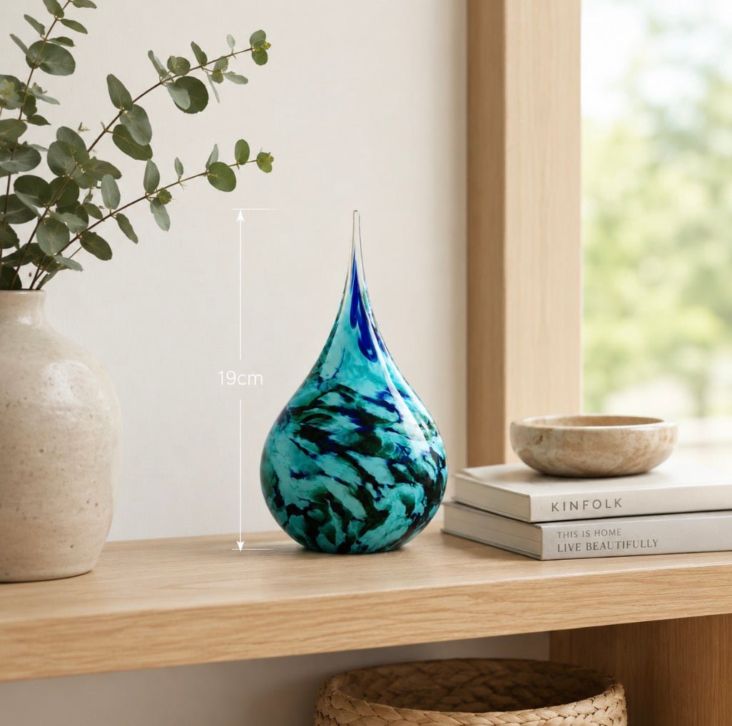 DRUPPEL Medium | Turquoise Blue Green White 280ml - Memoriva