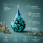 DRUPPEL Medium | Turquoise Blue Green White 280ml - Memoriva