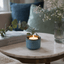 HELIOS - Handgemaakte mini - urn groen blauw keramiek + kaarslicht - Memoriva
