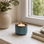 HELIOS - Handgemaakte mini - urn groen blauw keramiek + kaarslicht - Memoriva