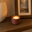 HELIOS – Handgemaakte Mini Urn met Kaarslichthouder in Roodbruin Engobe - Memoriva