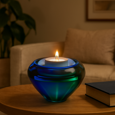 TEALIGHT – Green-Blue 45ml