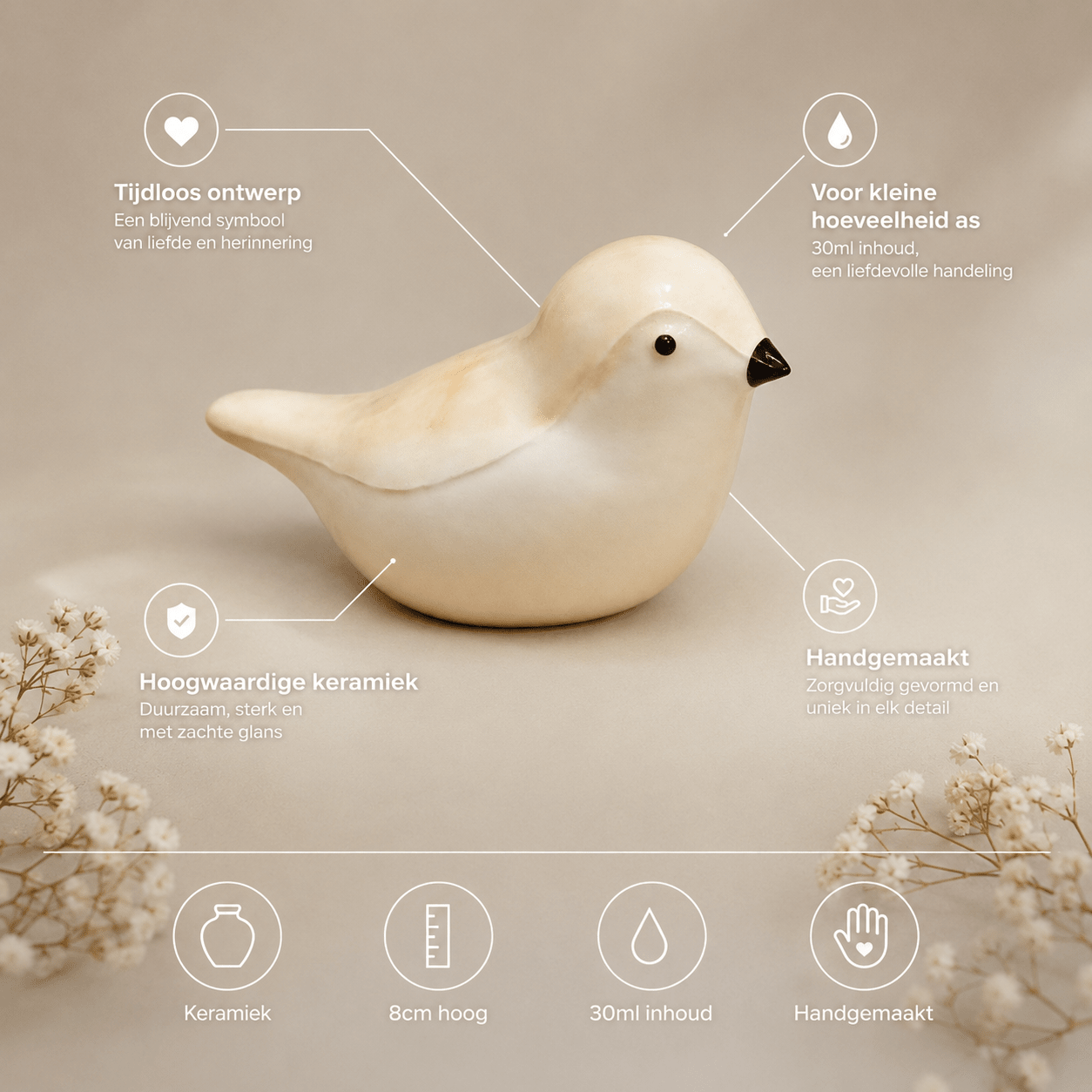 BIRD ANNABELLE | Crèmewit 30ml - Memoriva