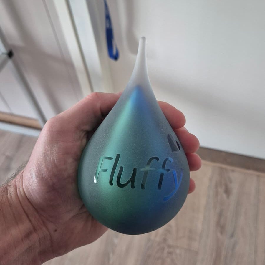 DRUPPEL Small Frosted | Blue - Green Fluffy - Memoriva