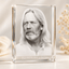 Glazen herinneringsmonument Rechthoek – Gepersonaliseerd met 2D foto - Memoriva
