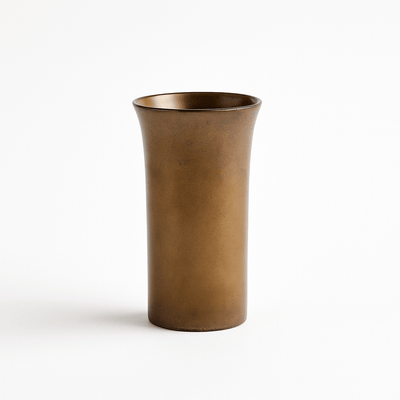 TULIPA – Handgemaakt Vaasje in Koperkleurig Keramiek - Memoriva