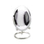 PEBBLE OVAAL – Black-White Opaque 8cm