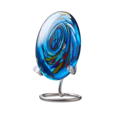 PEBBLE OVAAL – Blue Mixed 8cm