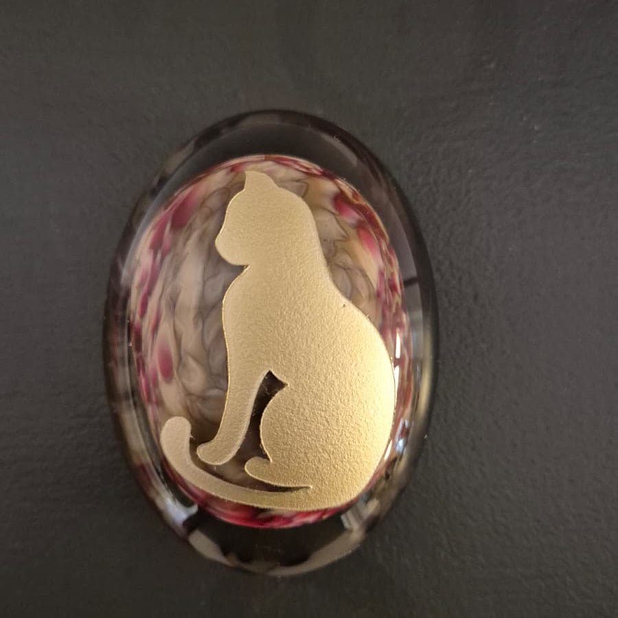 PEBBLE Medium Ovaal goude kat – Nature 100ml - Memoriva