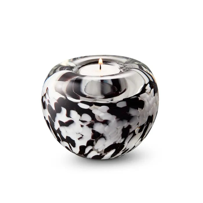 TEALIGHT – Black-White-Opaque 90ml