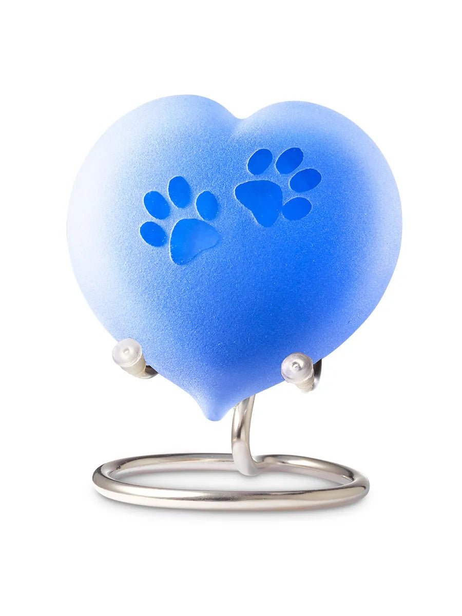 PEBBLE HEART | Baby Blue Frosted met pootjes– Small - Memoriva