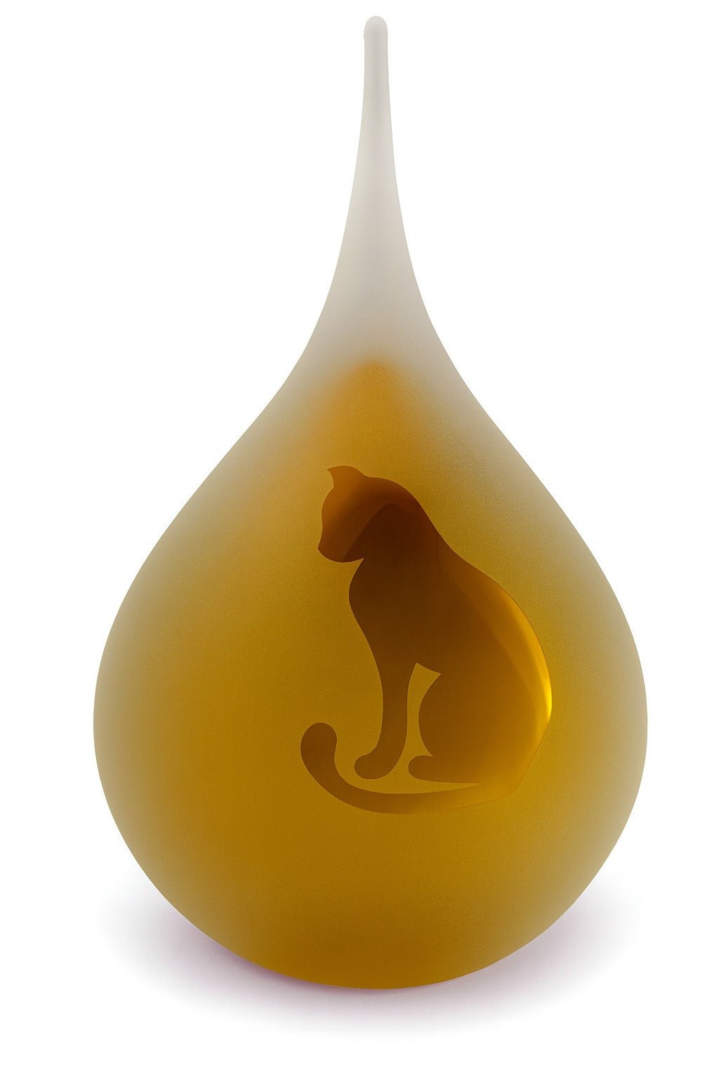 KAT ZITTEND - Frosted druppel medium 280ml - Memoriva