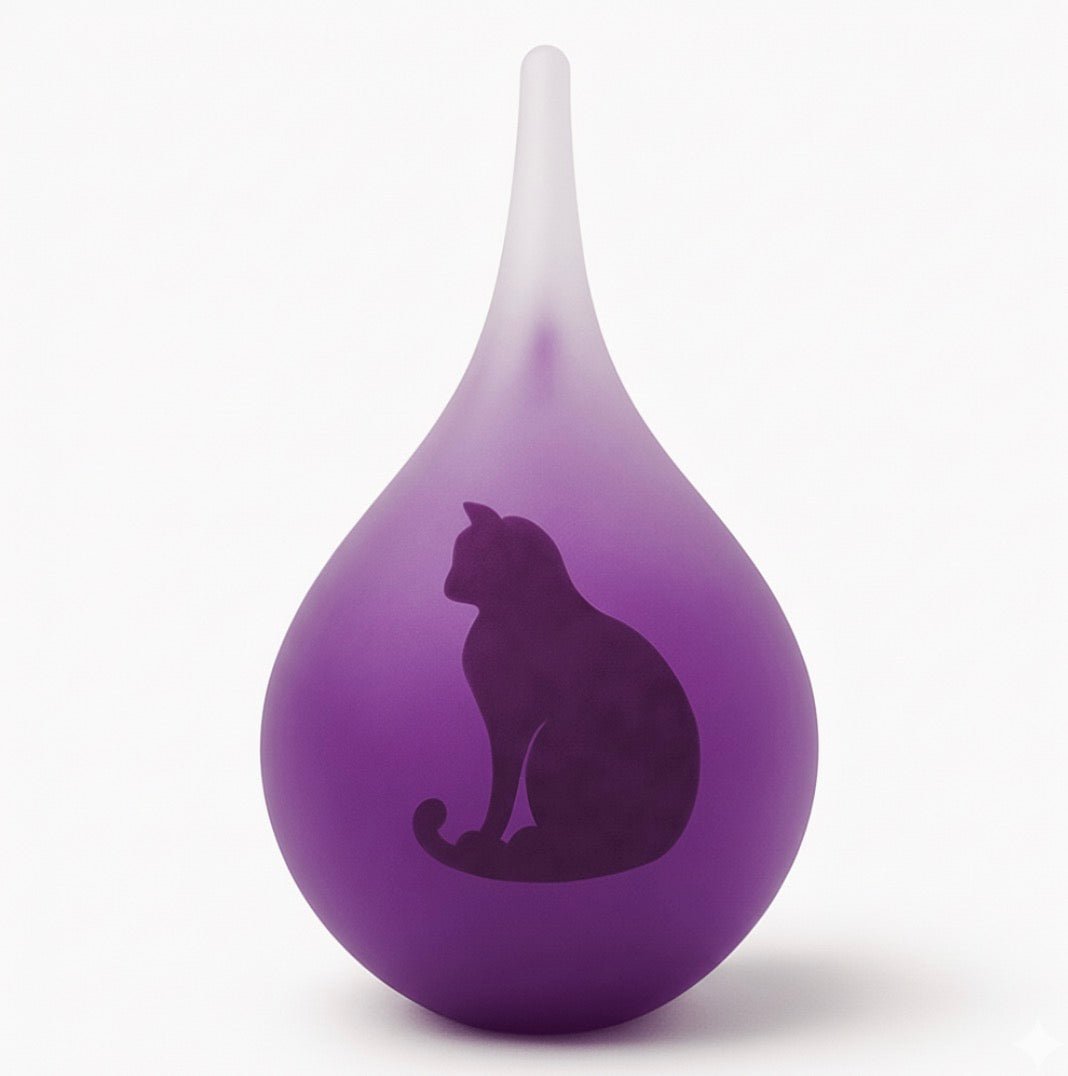 KAT ZITTEND - Frosted druppel medium 280ml - Memoriva